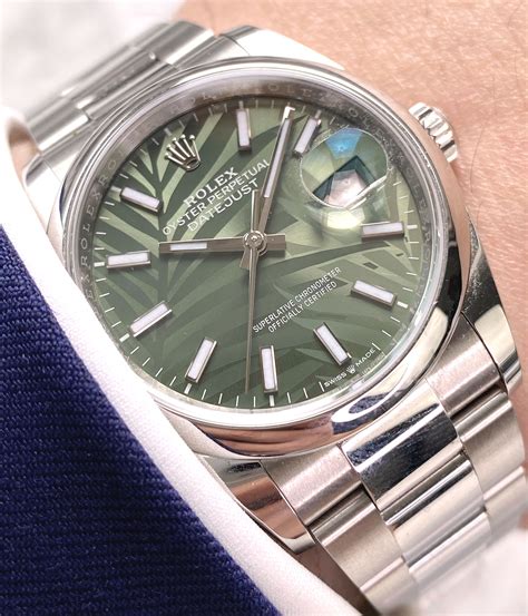 vintage green dial rolex|Rolex datejust 36mm green.